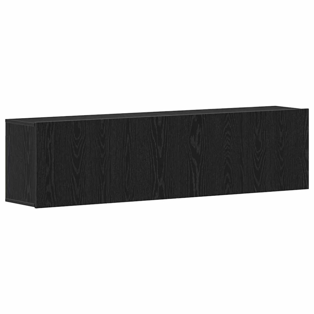 vidaXL Mobilier TV 2 buc., stejar negru, 160x30x41 cm, lemn stratificat
