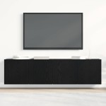 vidaXL Mobilier TV 2 buc., stejar negru, 160x30x41 cm, lemn stratificat