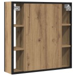 vidaXL Dulap cu oglindă pentru baie Stejar Artisan Lemn prelucrat vidaXL Dulap cu oglindă pentru baie Stejar Artisan Lemn prelucrat