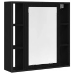vidaXL Dulap cu oglindă de baie stejar negru 60x16x60cm lemn prelucrat vidaXL Dulap cu oglindă de baie stejar negru 60x16x60cm lemn prelucrat