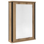 vidaXL Dulap cu oglindă pentru baie Stejar Artisan Lemn prelucrat vidaXL Dulap cu oglindă pentru baie Stejar Artisan Lemn prelucrat