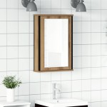 vidaXL Dulap cu oglindă pentru baie Stejar Artisan Lemn prelucrat vidaXL Dulap cu oglindă pentru baie Stejar Artisan Lemn prelucrat