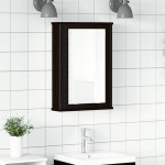 vidaXL Dulap cu oglindă pentru baie stejar negru lemn prelucrat vidaXL Dulap cu oglindă pentru baie stejar negru lemn prelucrat
