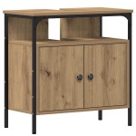 vidaXL Dulap pentru chiuveta de baie Stejar Artisan lemn prelucrat vidaXL Dulap pentru chiuveta de baie Stejar Artisan lemn prelucrat