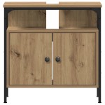 vidaXL Dulap pentru chiuveta de baie Stejar Artisan lemn prelucrat vidaXL Dulap pentru chiuveta de baie Stejar Artisan lemn prelucrat