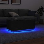 vidaXL Masuta de cafea cu lumini LED Stejar negru 90x49x40 cm vidaXL Masuta de cafea cu lumini LED Stejar negru 90x49x40 cm
