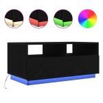 vidaXL Masuta de cafea cu lumini LED Stejar negru 90x49x40 cm vidaXL Masuta de cafea cu lumini LED Stejar negru 90x49x40 cm