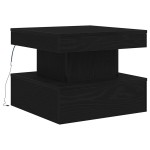 vidaXL Masuta de cafea cu lumini LED Stejar negru 50x50x40 cm vidaXL Masuta de cafea cu lumini LED Stejar negru 50x50x40 cm