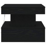 vidaXL Masuta de cafea cu lumini LED Stejar negru 50x50x40 cm vidaXL Masuta de cafea cu lumini LED Stejar negru 50x50x40 cm
