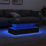 vidaXL Masuta de cafea cu lumini LED Stejar negru 90x50x40 cm vidaXL Masuta de cafea cu lumini LED Stejar negru 90x50x40 cm