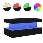vidaXL Masuta de cafea cu lumini LED Stejar negru 90x50x40 cm vidaXL Masuta de cafea cu lumini LED Stejar negru 90x50x40 cm