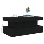 vidaXL Masuta de cafea cu lumini LED Stejar negru 90x50x40 cm vidaXL Masuta de cafea cu lumini LED Stejar negru 90x50x40 cm