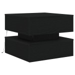 vidaXL Masuta de cafea cu lumini LED Stejar negru 50x50x40 cm vidaXL Masuta de cafea cu lumini LED Stejar negru 50x50x40 cm