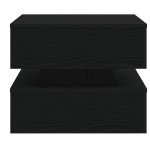 vidaXL Masuta de cafea cu lumini LED Stejar negru 50x50x40 cm vidaXL Masuta de cafea cu lumini LED Stejar negru 50x50x40 cm
