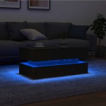 vidaXL Masuta de cafea cu lumini LED Stejar negru 90x50x40 cm vidaXL Masuta de cafea cu lumini LED Stejar negru 90x50x40 cm