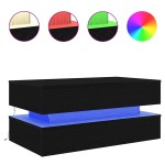 vidaXL Masuta de cafea cu lumini LED Stejar negru 90x50x40 cm vidaXL Masuta de cafea cu lumini LED Stejar negru 90x50x40 cm