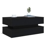 vidaXL Masuta de cafea cu lumini LED Stejar negru 90x50x40 cm vidaXL Masuta de cafea cu lumini LED Stejar negru 90x50x40 cm