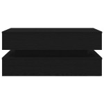 vidaXL Masuta de cafea cu lumini LED Stejar negru 90x50x40 cm vidaXL Masuta de cafea cu lumini LED Stejar negru 90x50x40 cm
