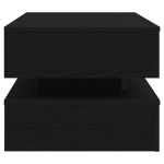 vidaXL Masuta de cafea cu lumini LED Stejar negru 90x50x40 cm vidaXL Masuta de cafea cu lumini LED Stejar negru 90x50x40 cm