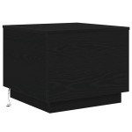 vidaXL Masuta de cafea cu lumini LED Stejar negru 50x50x40 cm vidaXL Masuta de cafea cu lumini LED Stejar negru 50x50x40 cm