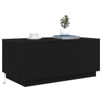 vidaXL Masuta de cafea cu lumini LED Stejar negru 90x50x40 cm vidaXL Masuta de cafea cu lumini LED Stejar negru 90x50x40 cm