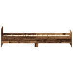 vidaXL Cadru de pat fără saltea Lemn vechi 75x190 cm Lemn prelucrat