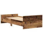 vidaXL Cadru de pat fără saltea Lemn vechi 75x190 cm Lemn prelucrat