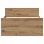 vidaXL Cadru de pat fără saltea Stejar Artisan 75x190cm Lemn prelucrat