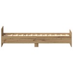 vidaXL Cadru de pat fără saltea Stejar Artisan 75x190cm Lemn prelucrat