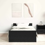 vidaXL Cadru de pat fără saltea Stejar negru 75x190 cm Lemn prelucrat vidaXL Cadru de pat fără saltea Stejar negru 75x190 cm Lemn prelucrat