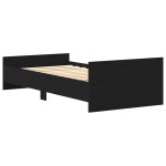 vidaXL Cadru de pat fără saltea Stejar negru 75x190 cm Lemn prelucrat vidaXL Cadru de pat fără saltea Stejar negru 75x190 cm Lemn prelucrat