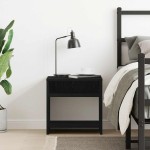 vidaXL Noptiera stejar negru 40x30x40 cm lemn prelucrat