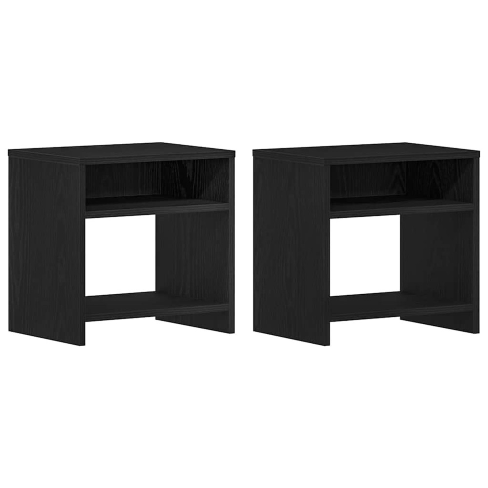 vidaXL Noptiere 2 buc stejar negru 40x30x40 cm lemn de stratificat
