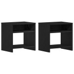 vidaXL Noptiere 2 buc stejar negru 40x30x40 cm lemn de stratificat