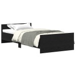 vidaXL Cadru de pat fără saltea Stejar negru 90x200 cm Lemn prelucrat vidaXL Cadru de pat fără saltea Stejar negru 90x200 cm Lemn prelucrat