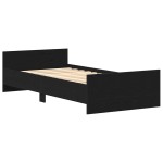 vidaXL Cadru de pat fără saltea Stejar negru 90x200 cm Lemn prelucrat vidaXL Cadru de pat fără saltea Stejar negru 90x200 cm Lemn prelucrat