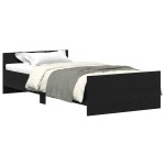 vidaXL Cadru de pat fără saltea Stejar negru 100x200 cm Lemn prelucrat vidaXL Cadru de pat fără saltea Stejar negru 100x200 cm Lemn prelucrat