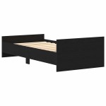 vidaXL Cadru de pat fără saltea Stejar negru 100x200 cm Lemn prelucrat vidaXL Cadru de pat fără saltea Stejar negru 100x200 cm Lemn prelucrat