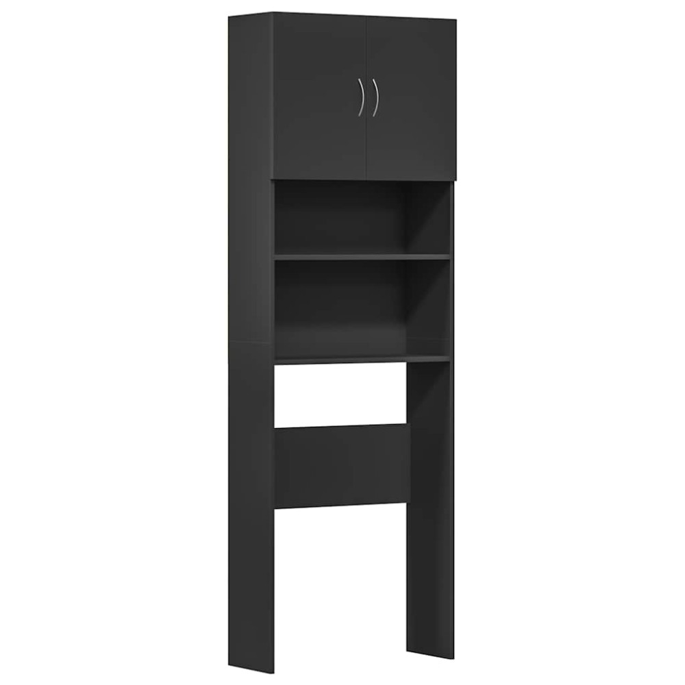 vidaXL Dulap pentru mașină de spălat negru 64x24x190 cm lemn prelucrat