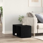 vidaXL Cutie de depozitare LP Stejar negru 71x34x36 cm Lemn prelucrat