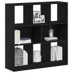 vidaXL Dulap cu cărți stejar negru 97,5x29,5x100 cm lemn prelucrat vidaXL Dulap cu cărți stejar negru 97,5x29,5x100 cm lemn prelucrat