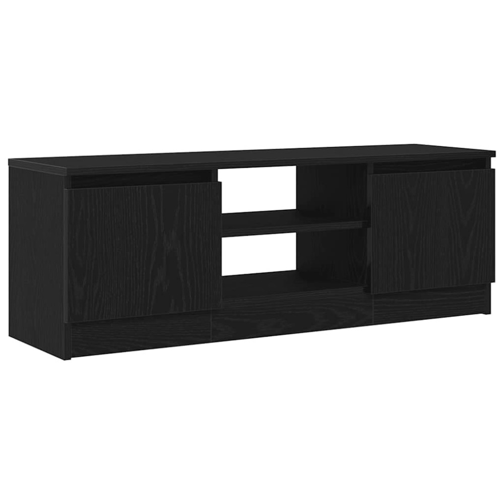 vidaXL Dulap TV Stejar Negru 102x30x36 cm Lemn prelucrat