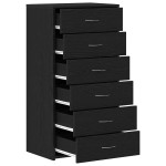 vidaXL Bufetă cu 6 sertare Stejar negru 50x34x96 cm Lemn prelucrat vidaXL Bufetă cu 6 sertare Stejar negru 50x34x96 cm Lemn prelucrat