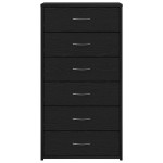 vidaXL Bufetă cu 6 sertare Stejar negru 50x34x96 cm Lemn prelucrat vidaXL Bufetă cu 6 sertare Stejar negru 50x34x96 cm Lemn prelucrat