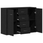 vidaXL Bufetă, stejar negru, 88x30x64 cm, lemn prelucrat vidaXL Bufetă, stejar negru, 88x30x64 cm, lemn prelucrat
