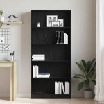 vidaXL Bibliotecă Stejar negru 80x24x176 cm Lemn prelucrat vidaXL Bibliotecă Stejar negru 80x24x176 cm Lemn prelucrat