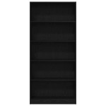 vidaXL Bibliotecă Stejar negru 80x24x176 cm Lemn prelucrat vidaXL Bibliotecă Stejar negru 80x24x176 cm Lemn prelucrat