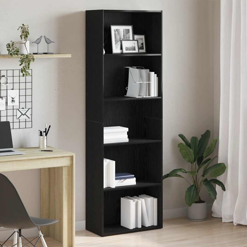 vidaXL Bibliotecă Stejar negru 60x30x189 cm Lemn prelucrat