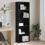 vidaXL Bibliotecă Stejar negru 60x30x189 cm Lemn prelucrat vidaXL Bibliotecă Stejar negru 60x30x189 cm Lemn prelucrat