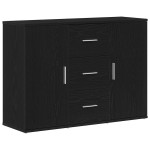 vidaXL Bufetă Stejar negru 91x29,5x65 cm Lemn prelucrat vidaXL Bufetă Stejar negru 91x29,5x65 cm Lemn prelucrat